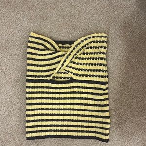 Yellow and naxy knit bandeau